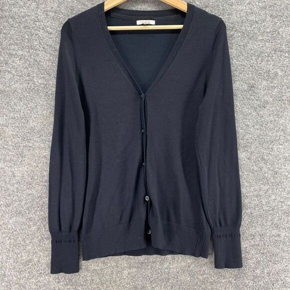 5/$45 Maurices Cardigan Women XS Black V-Neck Button Up Long Sleeve Rayon - Picture 4 of 9